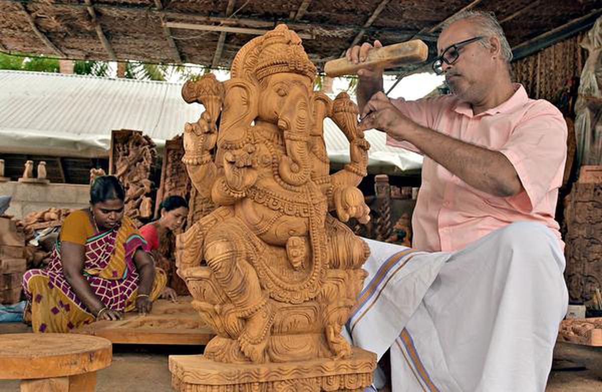 Meet the artisans behind Tamil Nadu's traditional wood carving - The Hindu